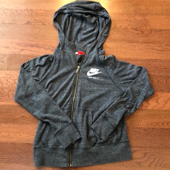 girls grey nike hoodie